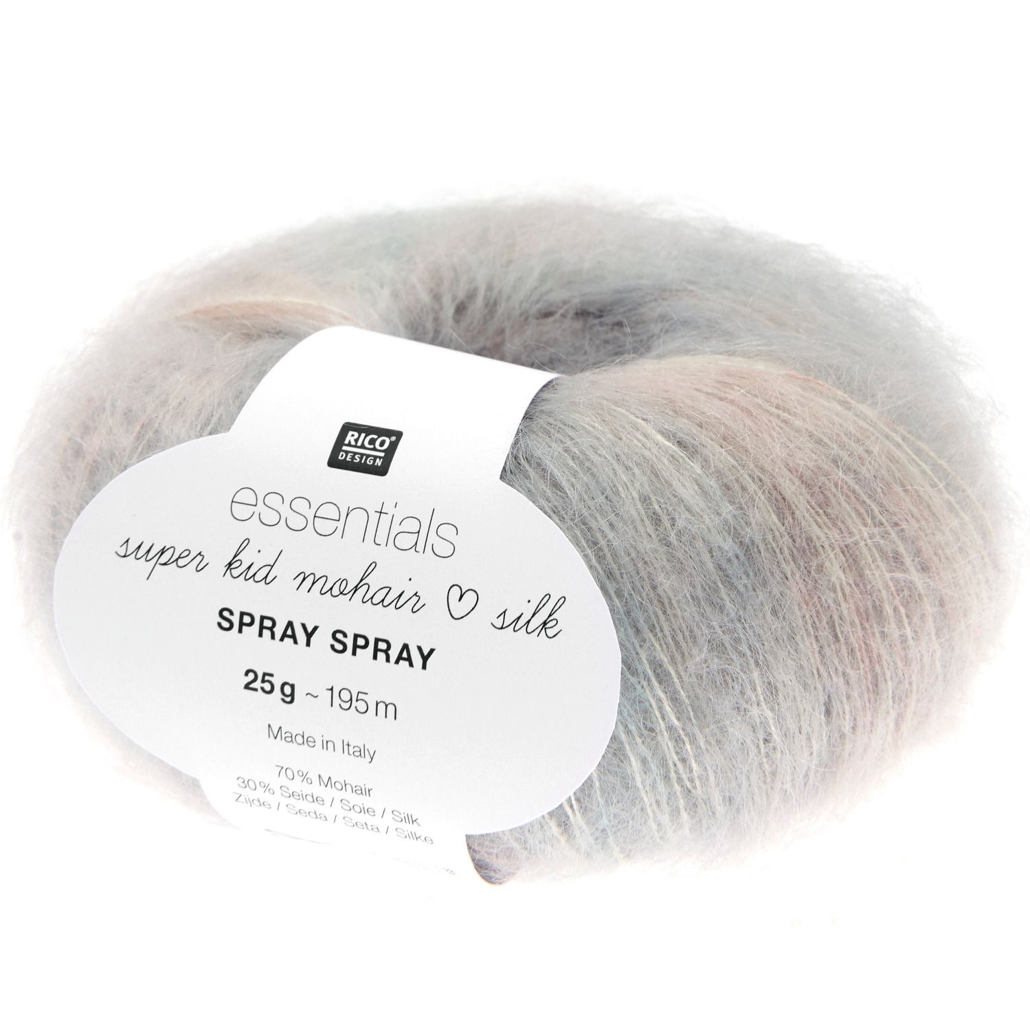 Rico Essentials Super Kid Mohair Loves Silk Spray Spray kleur 008 Romantisch 25g 195m
