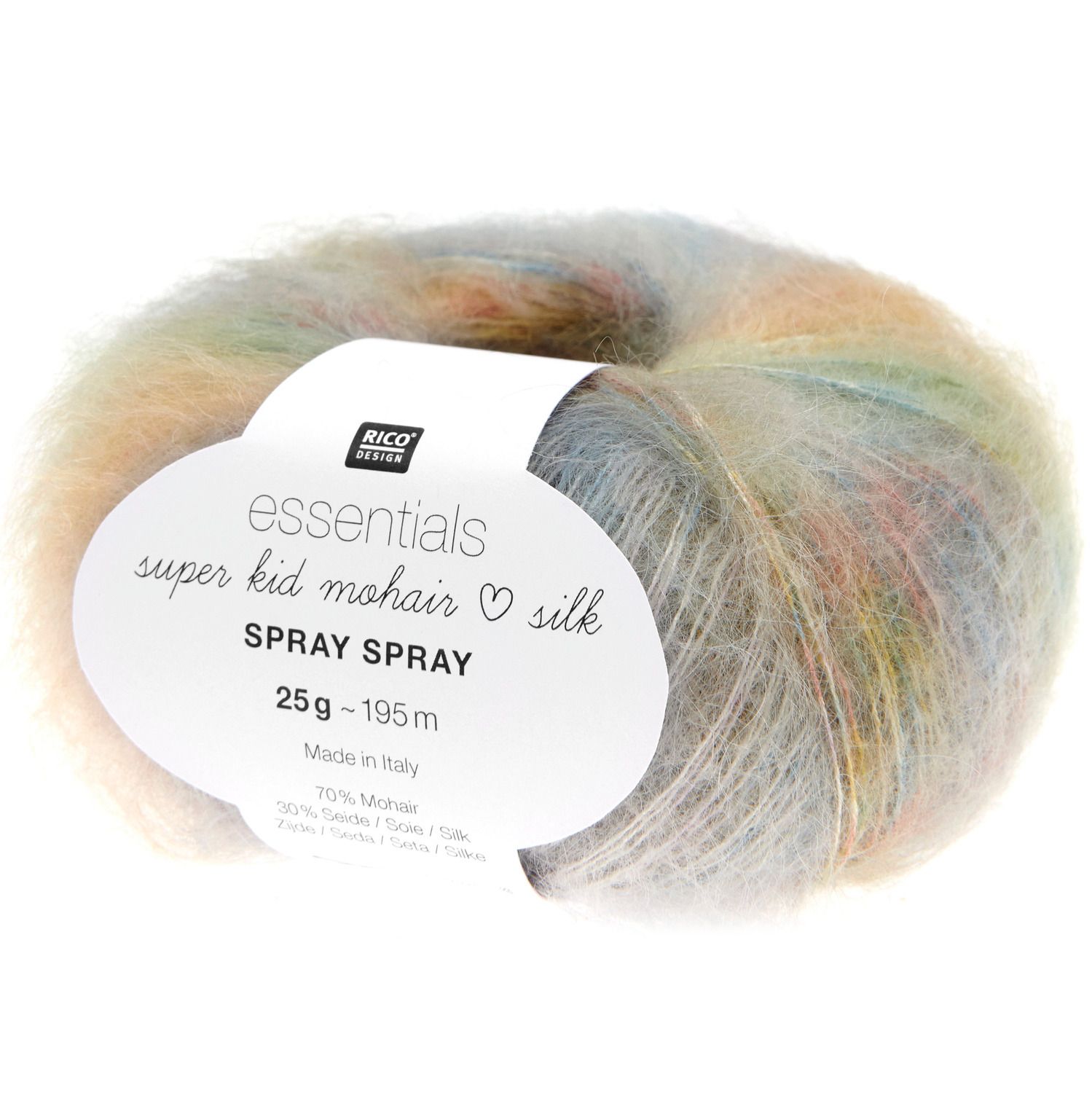 Rico Essentials Super Kid Mohair Loves Silk Spray Spray kleur 009 Veelkleurig 25g 195m