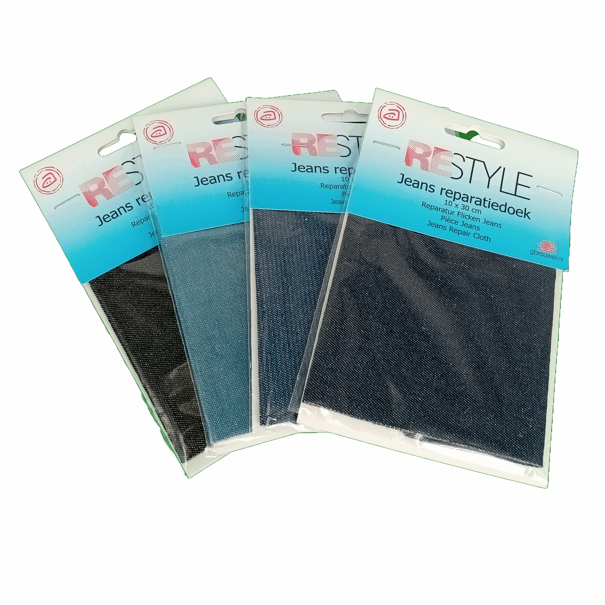 Jeans reparatiedoek 10 x 30 cm