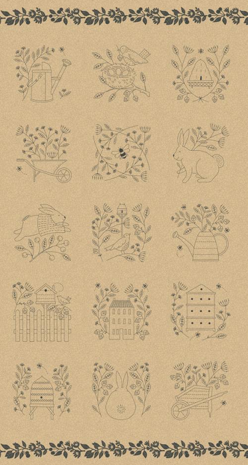 Quiltstof Moda Bloom and grow 7055 12 110 cm breed