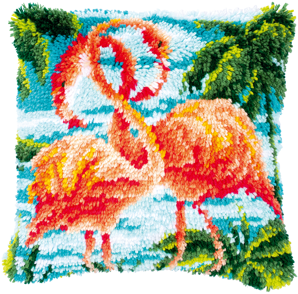 Vervaco knooppakket kit Flamingo's