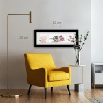 Thea Gouverneur borduurpakket Pioenrozen - Linnen 82 x 19.5 cm.. - Afbeelding 2