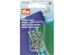 Prym G 12 haken en ogen No. 1 zilverkleur 263 844