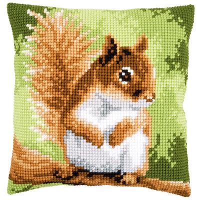 Kruissteekkussen kit Eekhoorn 40 x 40 cm