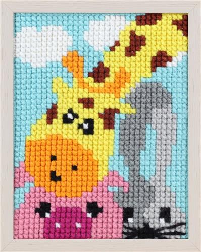 Pako kinderborduurpakket Dieren 18 x 24 cm