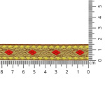 Sinterklaasband 15 mm kleur 722 goud