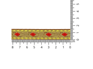 Sinterklaasband 15 mm kleur 722 goud