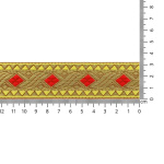 Sinterklaasband 32mm kleur 722 goud