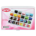 Opry Spoelendoos 48 spoelen 18x13x2.5cm transparant