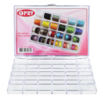 Opry Spoelendoos 48 spoelen 18x13x2.5cm transparant