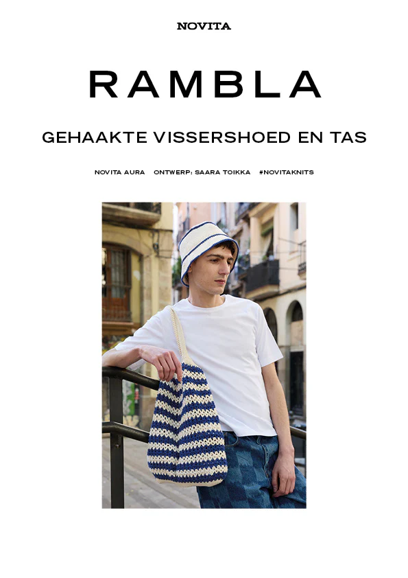 Patroon Novita Rambla gehaakte vissershoed en tas kwaliteit Aura