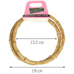 Handvat Bamboo rond 18 cm