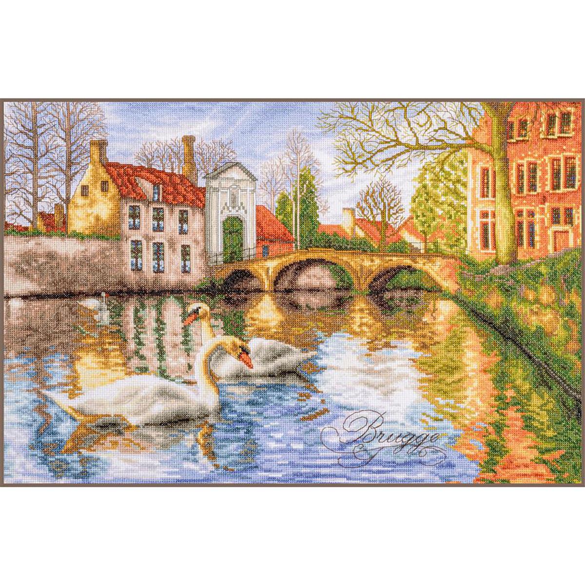 Borduurtelpakket Lanarte Brugge 52x36cm PN-0216170