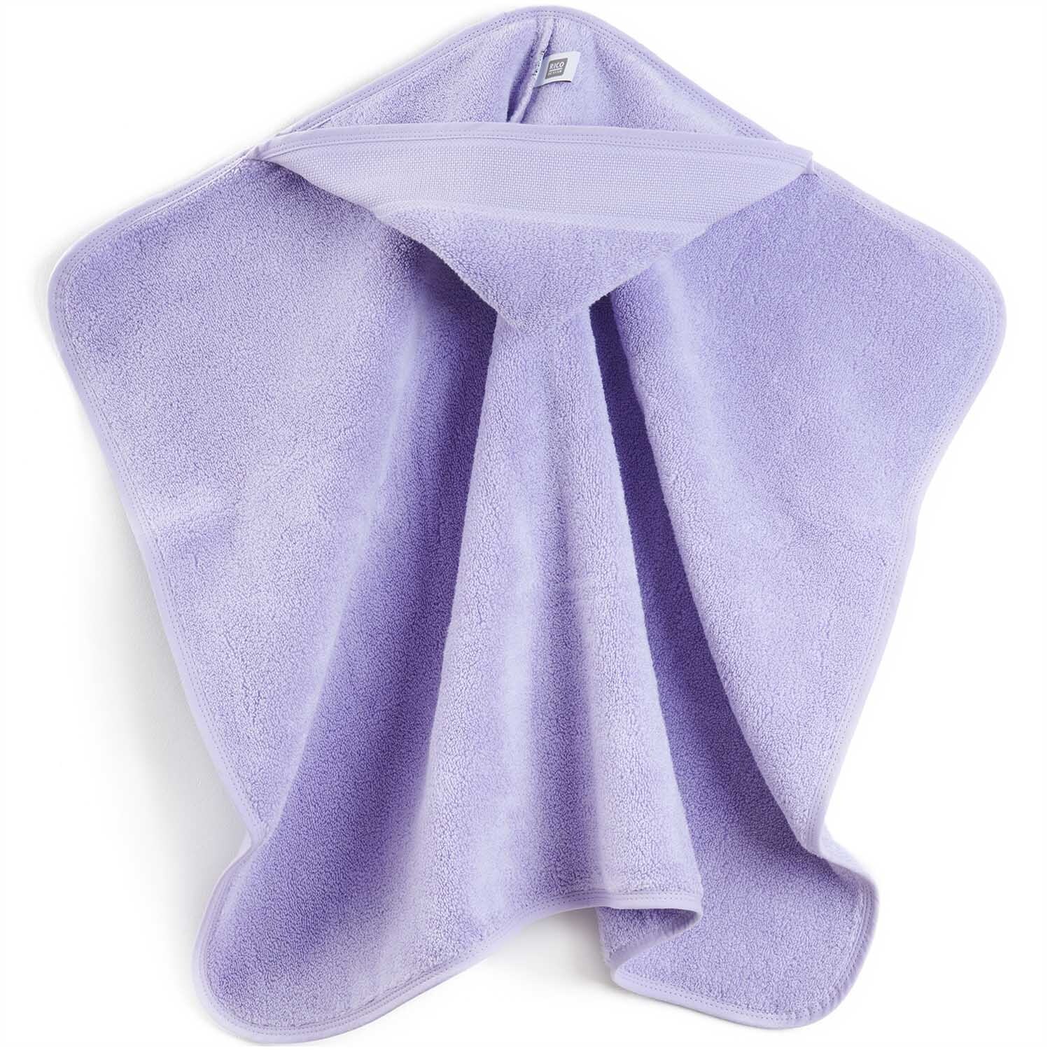 Te borduren Badhanddoek met capuchon lila 80x70cm
