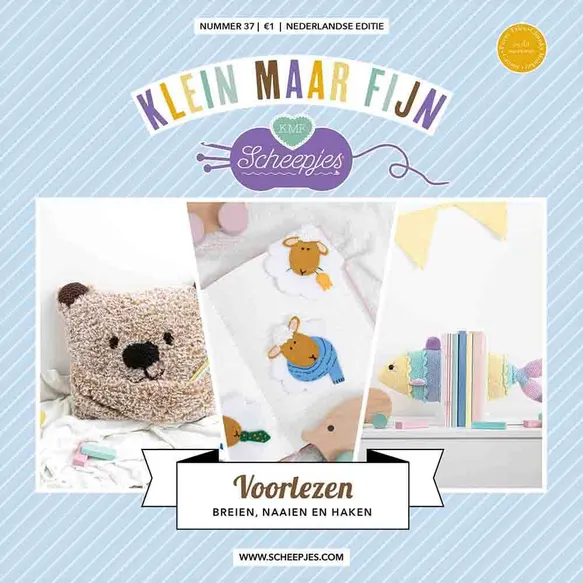 PLT37-20NL-1 Booklet Klein maar fijn Nummer 37 Voorlezen breien naaien en haken