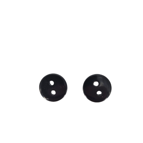 Knoop kunststof 13 mm zwart 2-gaats