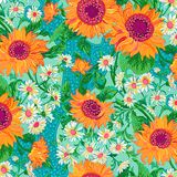 Quiltstof QB Fabrics Sunflower Sonata 23245-70 Aqua 110 breed