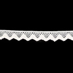 Kantkloskant katoen 20mm 25 meter kleur wit 009