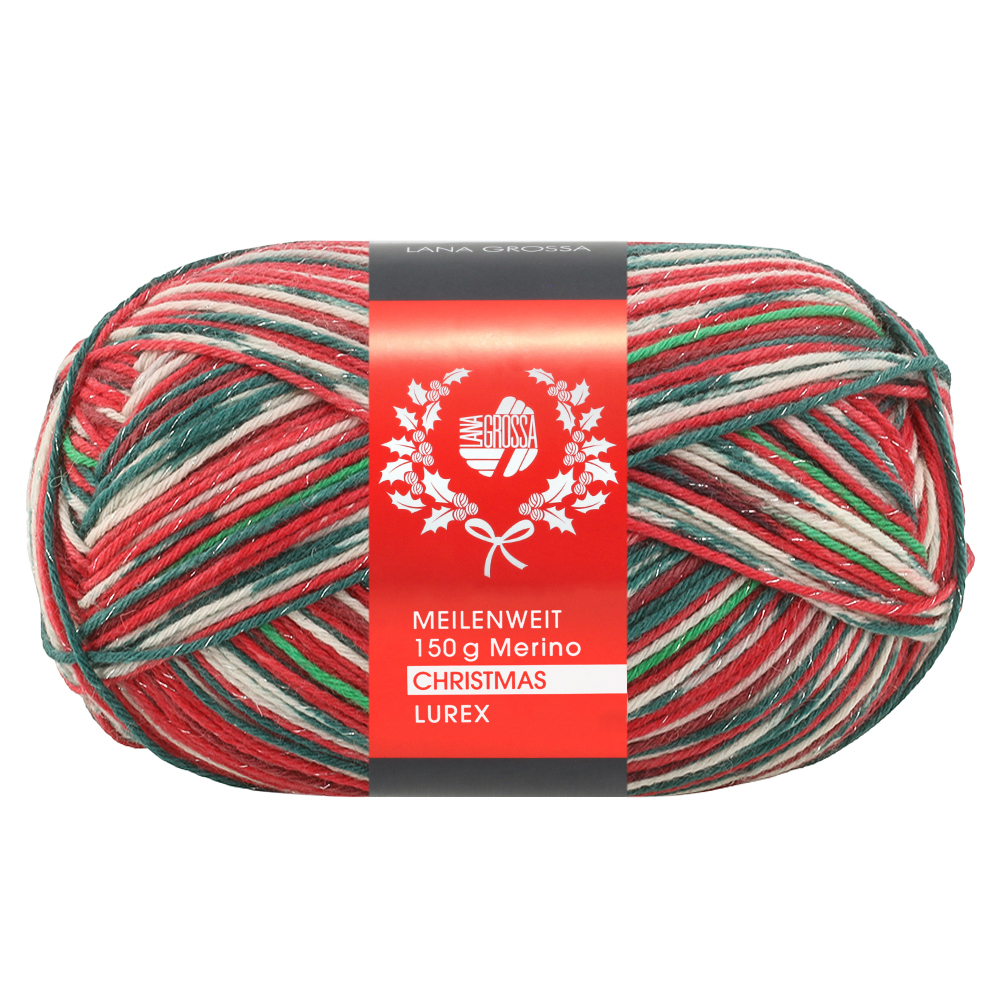 Lana Grossa Meilenweit Christmas Merino Lurex kleur 633 150 gram