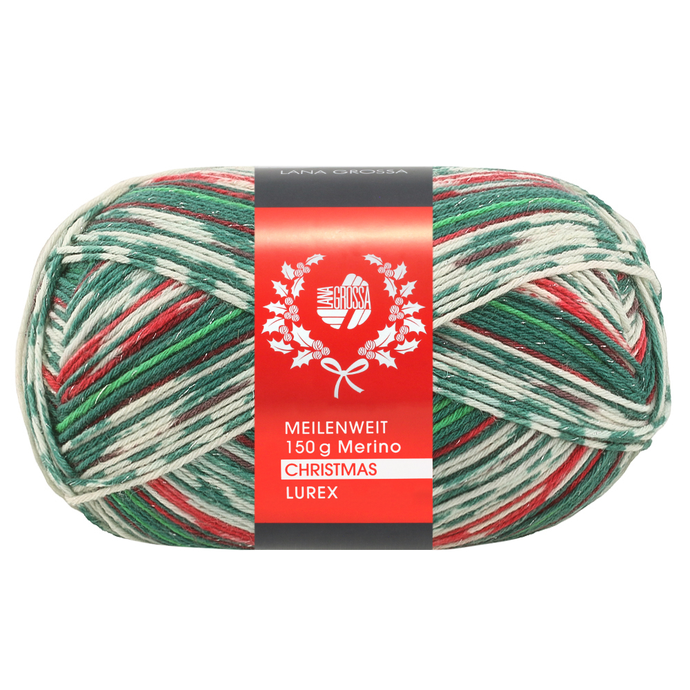 Lana Grossa Meilenweit Christmas Merino Lurex kleur 635 150 gram