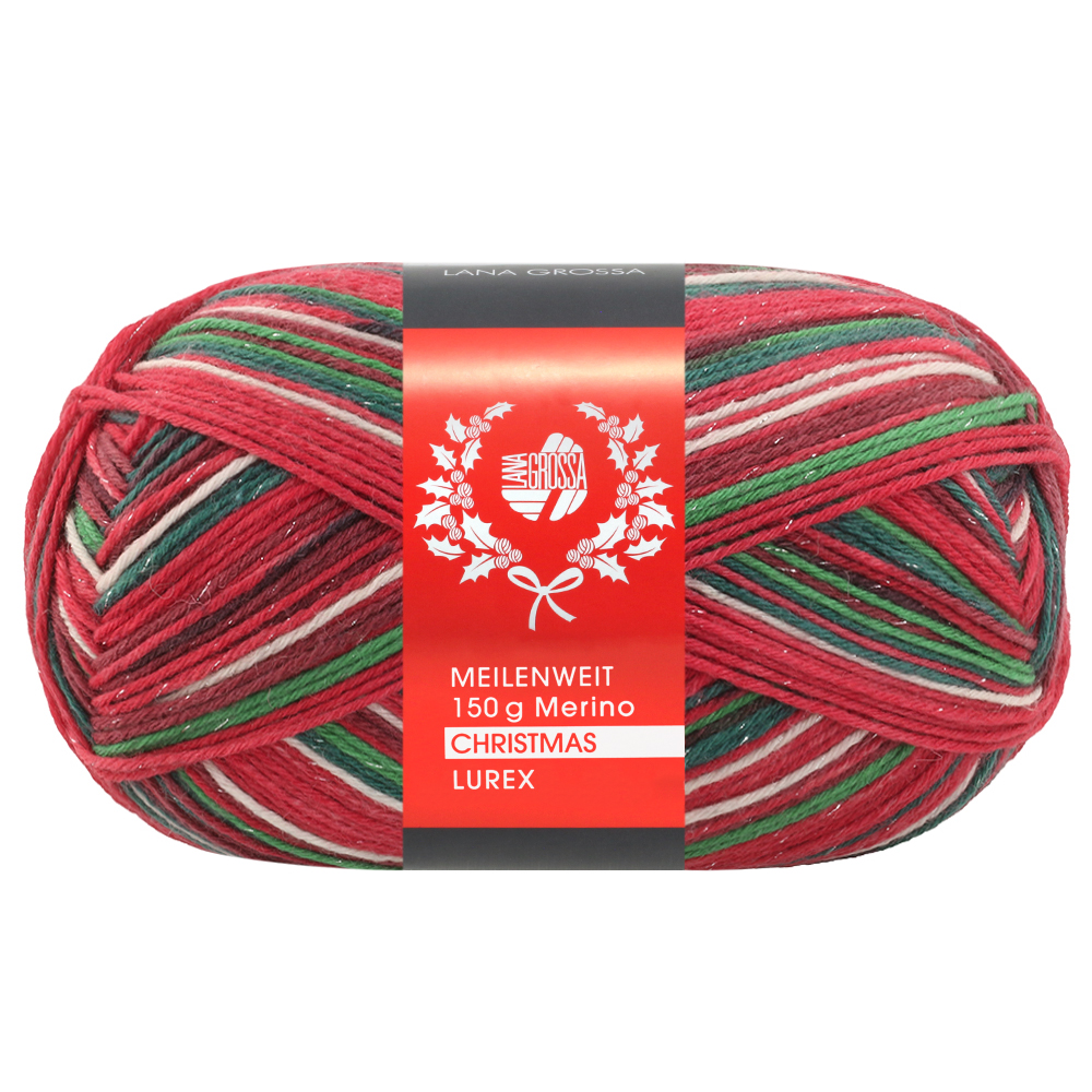 Lana Grossa Meilenweit Christmas Merino Lurex kleur 636 150 gram