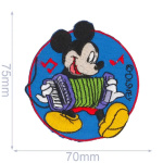 HKM Applicatie Mickey Mouse met accordeon 70x75mm