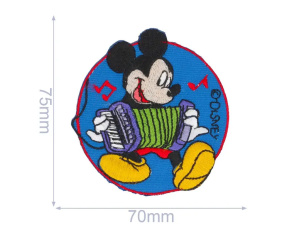 HKM Applicatie Mickey Mouse met accordeon 70x75mm