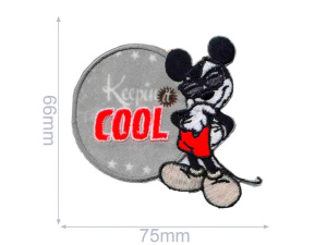 HKM Applicatie Mickey Mouse keepin it cool 75x66mm