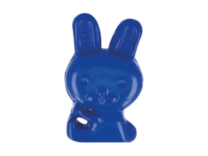 Kinderknoop Konijn kleur 215 Blauw 10 mm breed 17 mm hoog