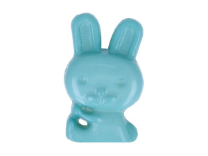 Kinderknoop Konijn kleur 298 licht blauw 10 mm breed 17 mm hoog