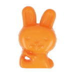 Kinderknoop Konijn kleur 693 oranje 10 mm breed 17 mm hoog