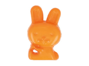 Kinderknoop Konijn kleur 693 oranje 10 mm breed 17 mm hoog