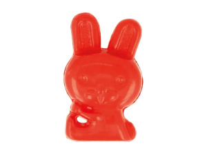 Kinderknoop Konijn kleur 722 Rood 10 mm breed 17 mm hoog