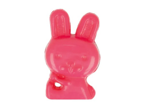Kinderknoop Konijn kleur 786 Donker roze 10 mm breed 17 mm hoog