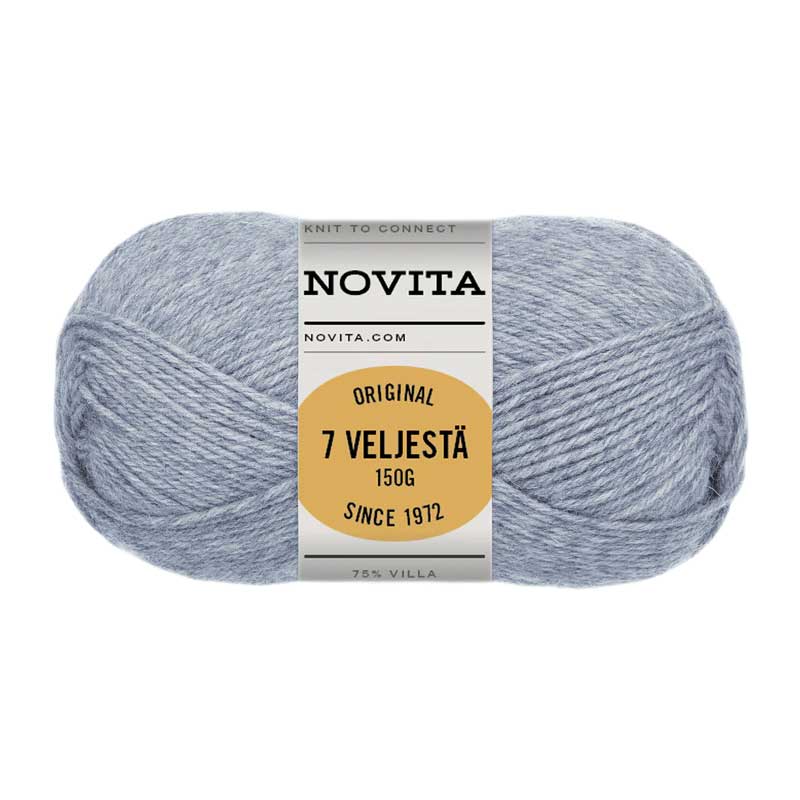 Novita 7 Veljestä 7 Brothers 150 gram kleur 126 licht jeans