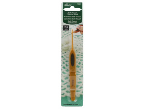 Clover Soft Touch haaknaald 2 mm aluminium 1001