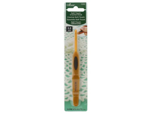 Clover Soft Touch haaknaald 5.0mm aluminium 1008