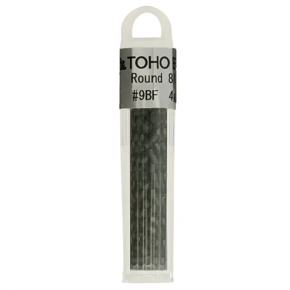 th8-0009bf Kralen Toho Glaskralen rond 3 mm 4g kleur 0009BF Grijs
