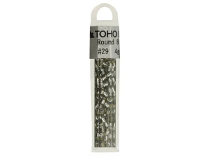 Kralen Toho Glaskralen rond 3 mm 4g kleur 0029 zilver