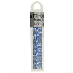 Kralen Toho Glaskralen rond 3 mm 4g kleur 0033F blauw-Grijs