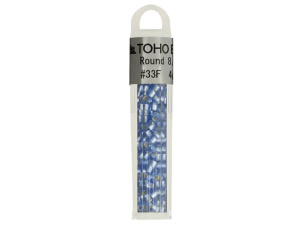 Kralen Toho Glaskralen rond 3 mm 4g kleur 0033F blauw-Grijs