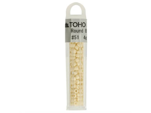Kralen Toho Glaskralen rond 3 mm 4g kleur 0051 Ecru