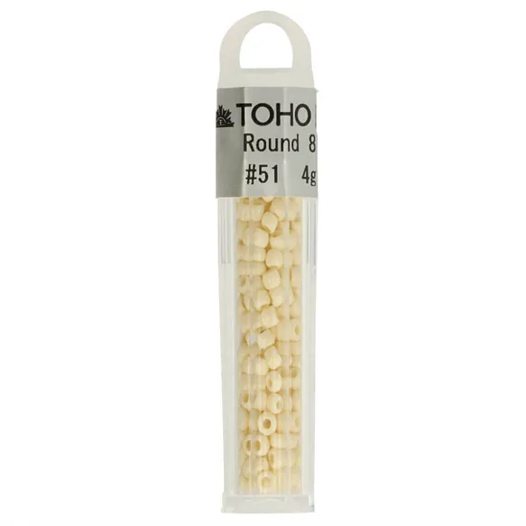 th8-0051 Kralen Toho Glaskralen rond 3 mm 4g kleur 0051 Ecru