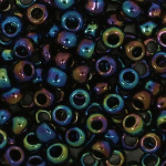Kralen Toho Glaskralen rond 3 mm 4g kleur 0086 Blauw Groen Paars