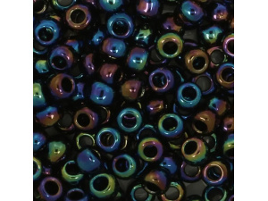 Kralen Toho Glaskralen rond 3 mm 4g kleur 0086 Blauw Groen Paars