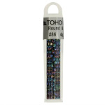 Kralen Toho Glaskralen rond 3 mm 4g kleur 0086 Blauw Groen Paars