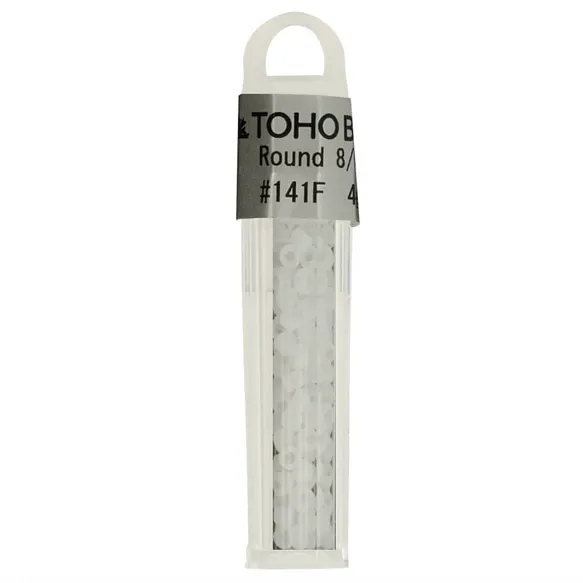 th8-0141f Kralen Toho Glaskralen rond 3 mm 4g kleur 0141F Wit