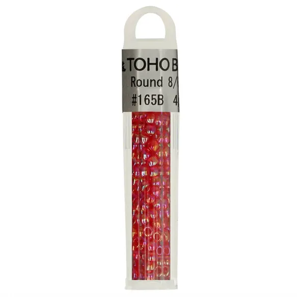th8-0165b Kralen Toho Glaskralen rond 3 mm 4g kleur 0165B Rood