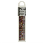 Kralen Toho Glaskralen rond 3 mm 4g kleur 0177F Bruin Oranje Paars