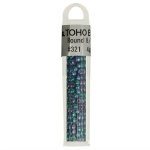 Kralen Toho Glaskralen rond 3 mm 4g kleur 0321 Blauw Groen Paars